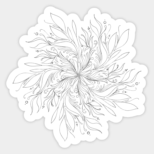 Floral Mandala Sticker by ariaayuzawa